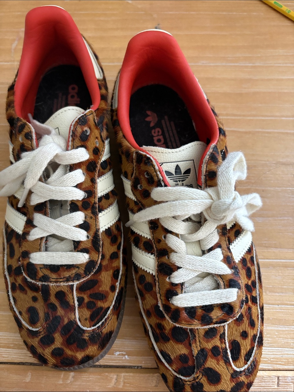adidas leopard hair sneakers